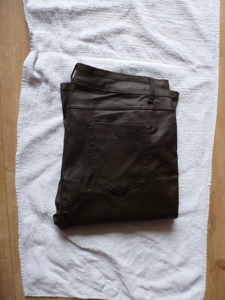 broek NORAH imitatie leer CHOCOLADE BRUIN 44 -GRATIS zend, Bruin, Verzenden, Maat 42/44 (L), Zo goed als nieuw