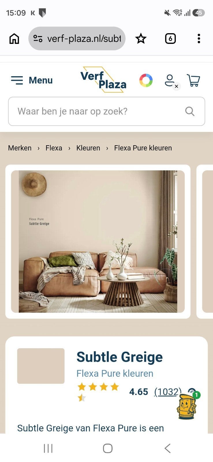 Flexa Pure Muurverf Extra Mat - Subtle Greige (2.5L), Ophalen of Verzenden, Nieuw
