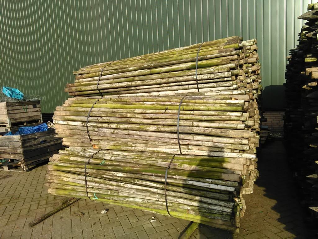 Ronde, houten palen, Tuin en Terras, Palen, Balken en Planken, Ophalen, Gebruikt, 250 cm of meer, Palen