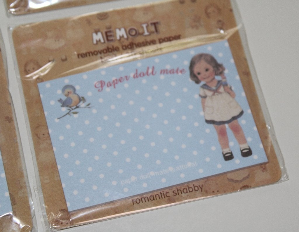 Memoblaadjes notitieblock notitieblok Vintage Paper Doll, Ophalen of Verzenden, Nieuw