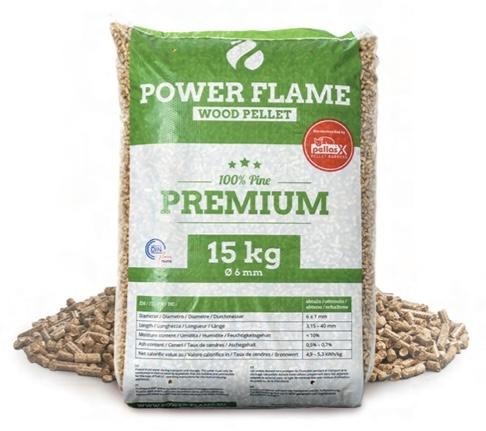 Power Flame Premium Pine - den houtpellets/pelletkorrels, Minder dan 3 m³, Ophalen