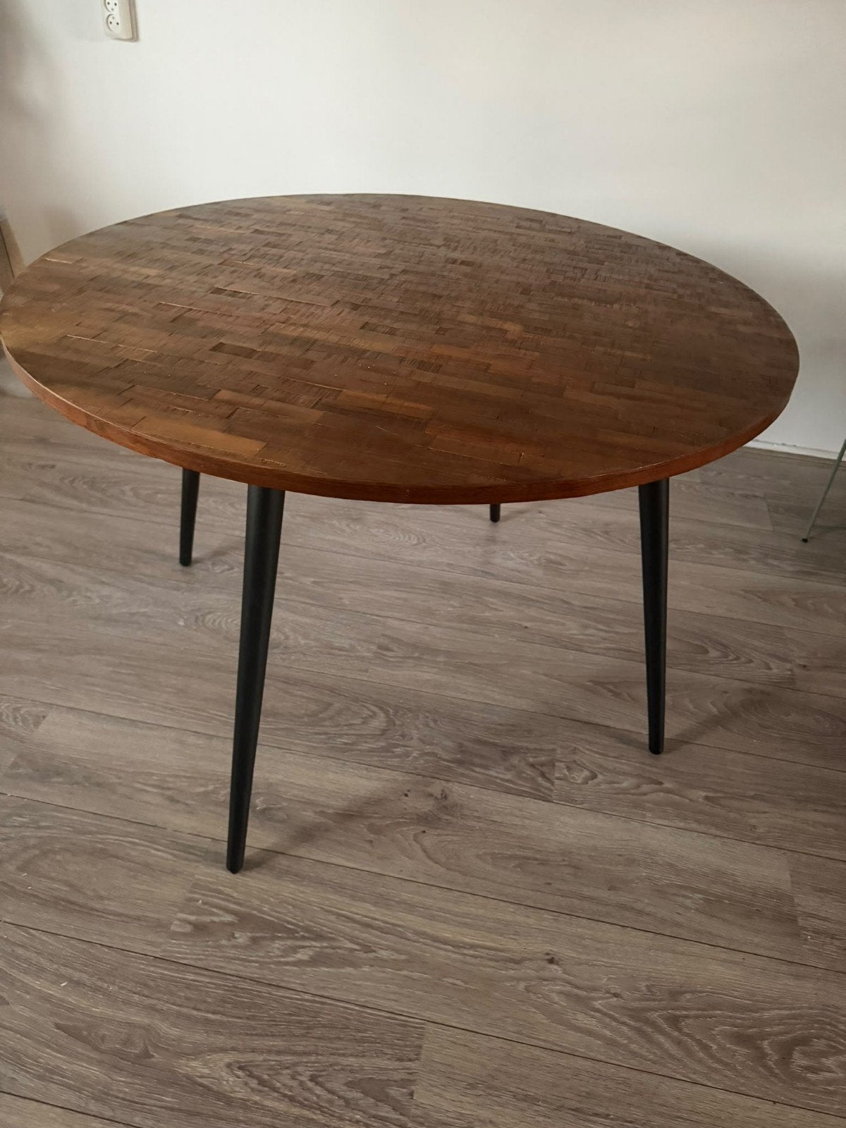 Ronde eettafel, 1 meter diameter, prima staat, Huis en Inrichting, 50 tot 100 cm, Rond, 50 tot 100 cm, Zo goed als nieuw