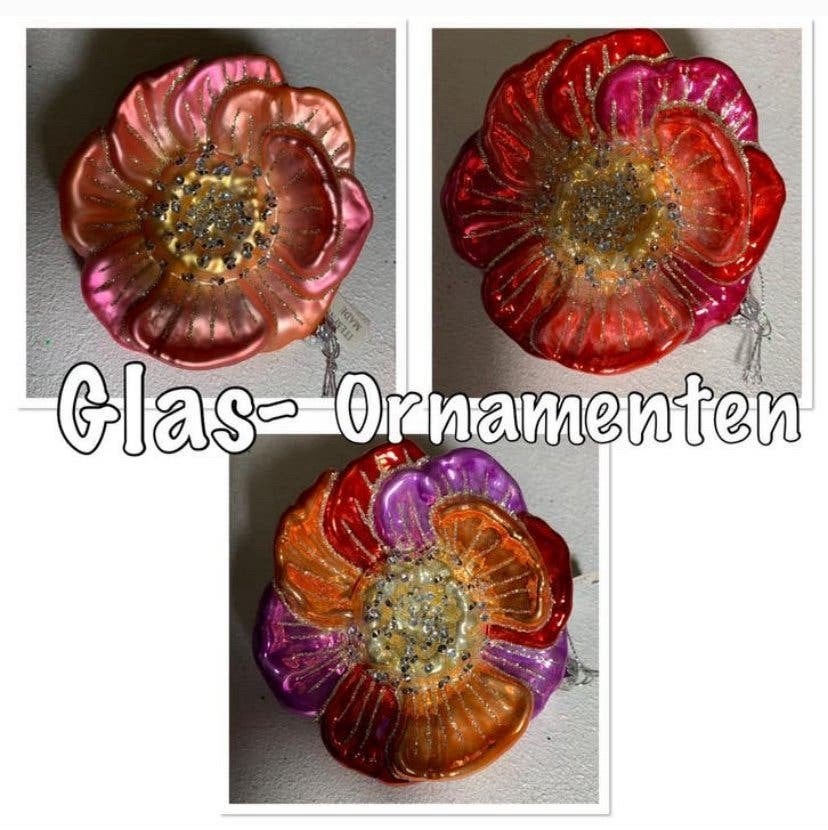 Glas ornament: bloem, Ophalen of Verzenden, Nieuw