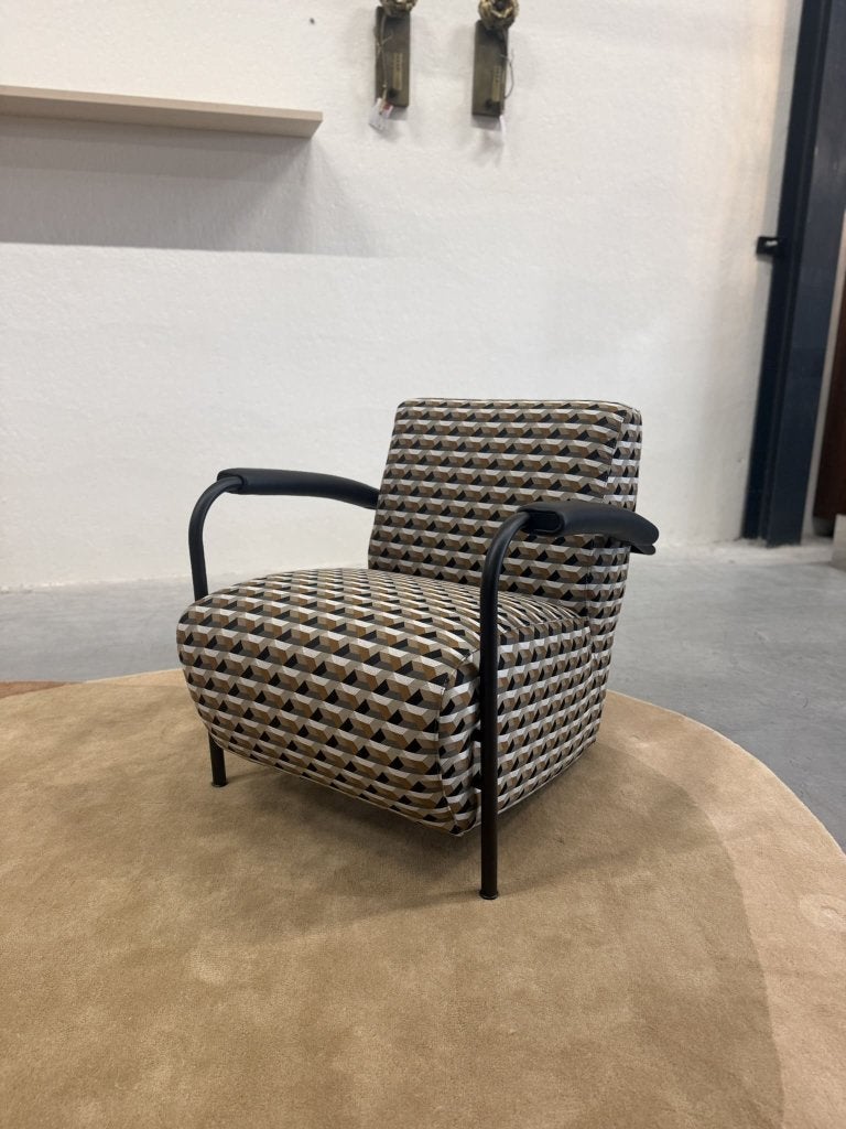 2 Nieuw Leolux Scylla fauteuil memory stof design stoel, Leolux, Info@leolux.nl, Nieuw, 75 tot 100 cm