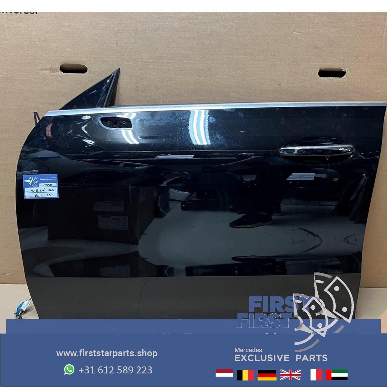 W118 C118 X118 CLA DEUR PORTIER ZWART COMPLEET LINKSVOOR Mer, Gebruikt, -, Deur, Voor