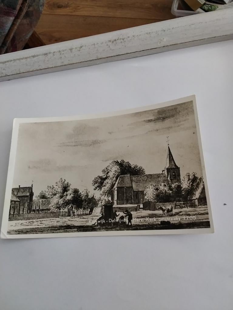 KERKWIJK - DELWIJNEN. HERV.KERK  omstreeks  1700, Ophalen of Verzenden, 1960 tot 1980, Zuid-Holland