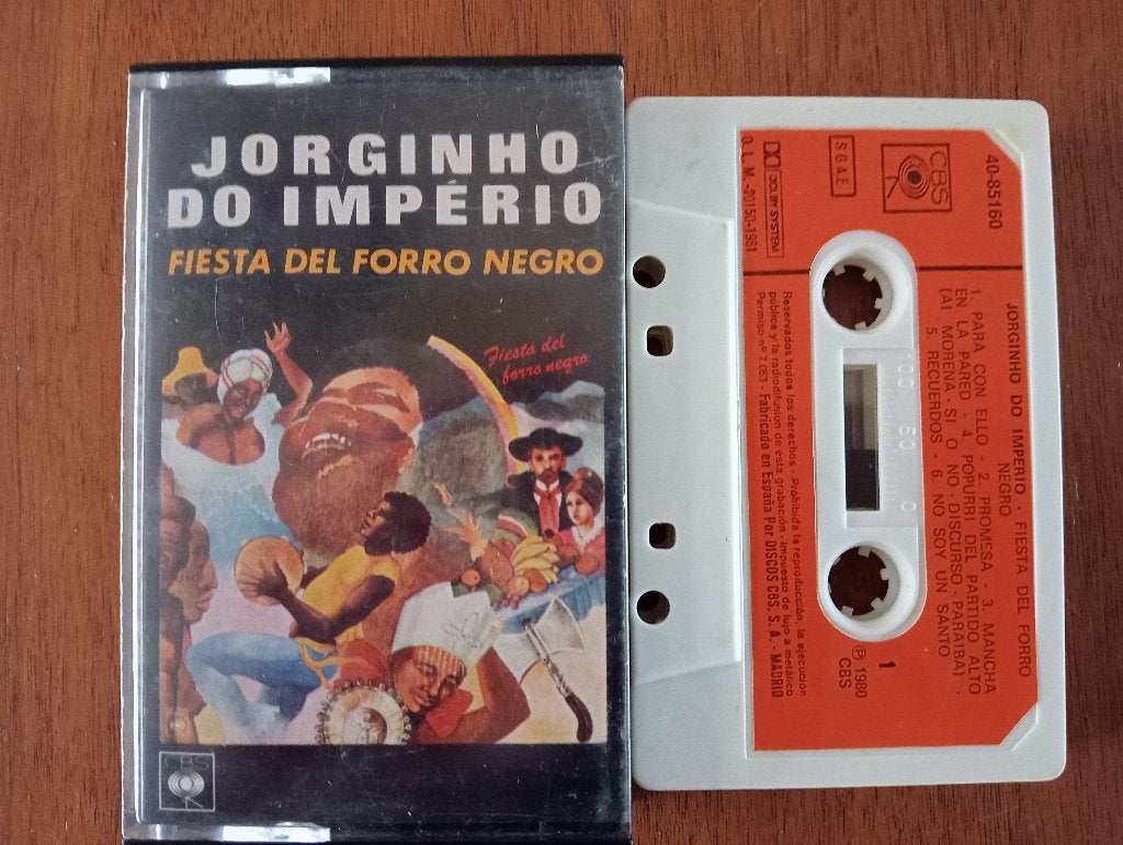 Jorginho Do Império "Fiesta Del Forro Negro" (1981 CBS), Cd's en Dvd's, Latin en Salsa, Gebruikt, 1 bandje, Ophalen of Verzenden