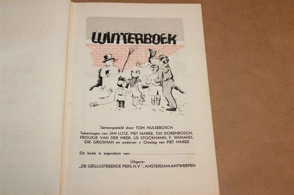 Winterboek 1950 — Piet Maree — Vintage Jeugdboek, Ophalen of Verzenden, Gelezen, Fictie algemeen