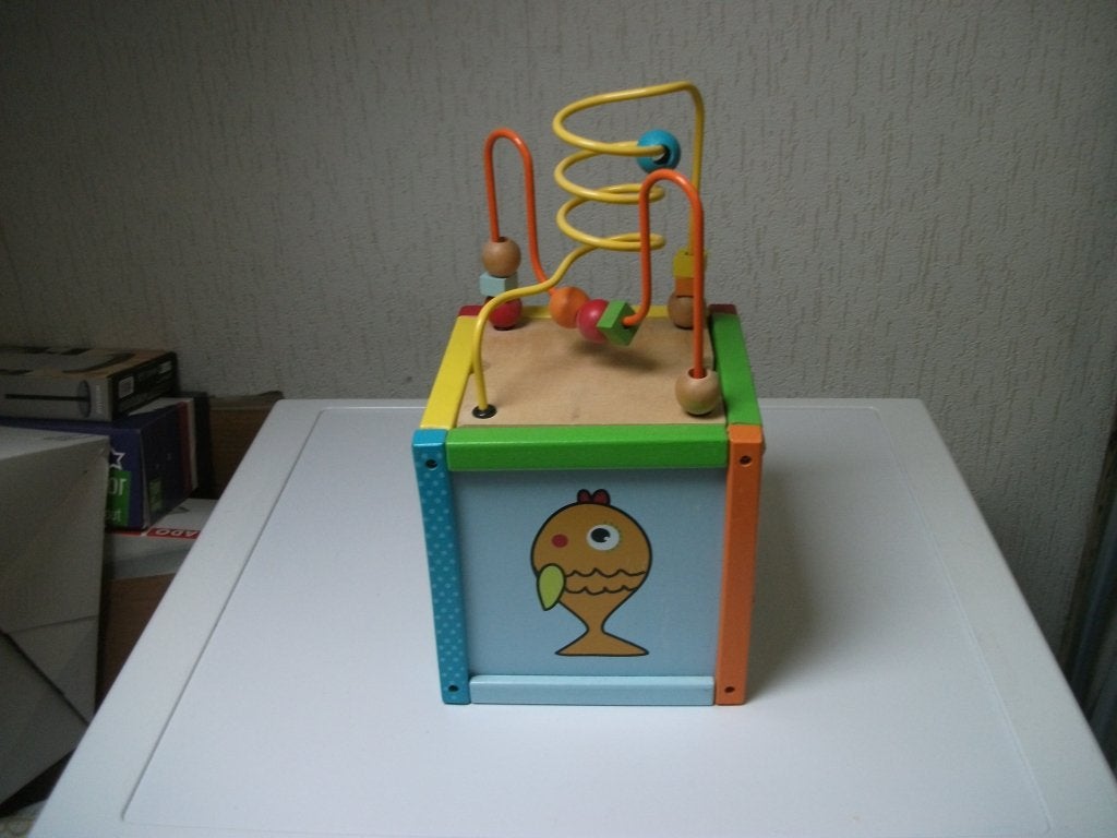 Speelkubus Vis, Kinderen en Baby's, Speelgoed | Houten speelgoed, Ophalen of Verzenden, Gebruikt
