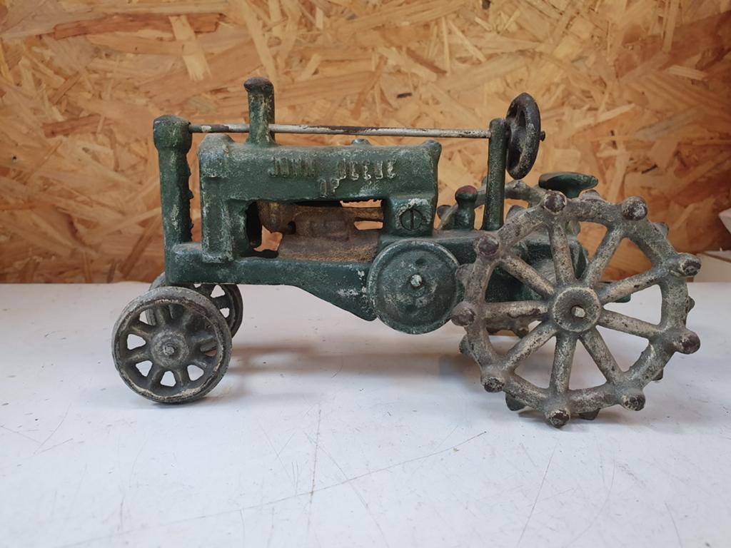 Antieke John Deere Tractor - Gietijzeren Speelgoed, Ophalen, Gebruikt