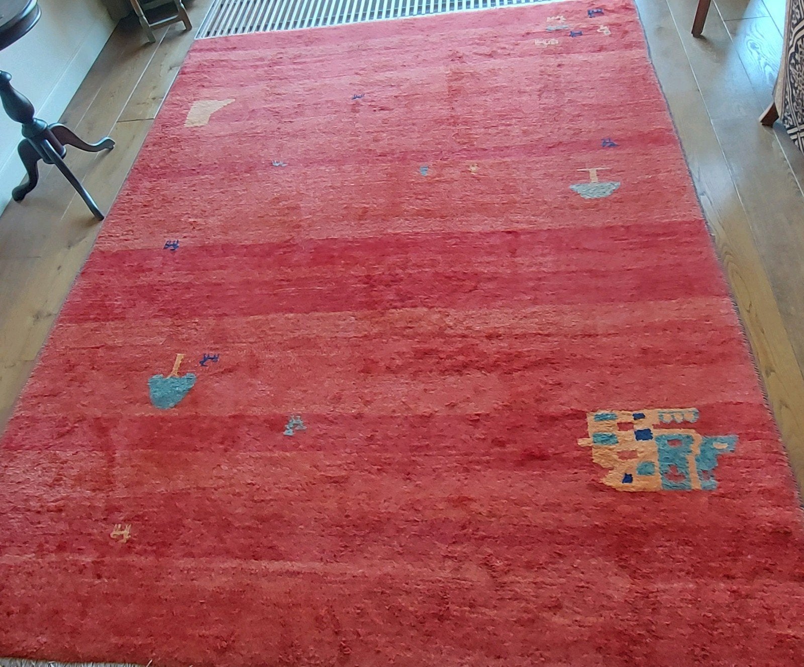 Handgeknoopt Gabbeh wollen tapijt – 204 x 265 cm, Ophalen, Gebruikt, 200 cm of meer, 200 cm of meer