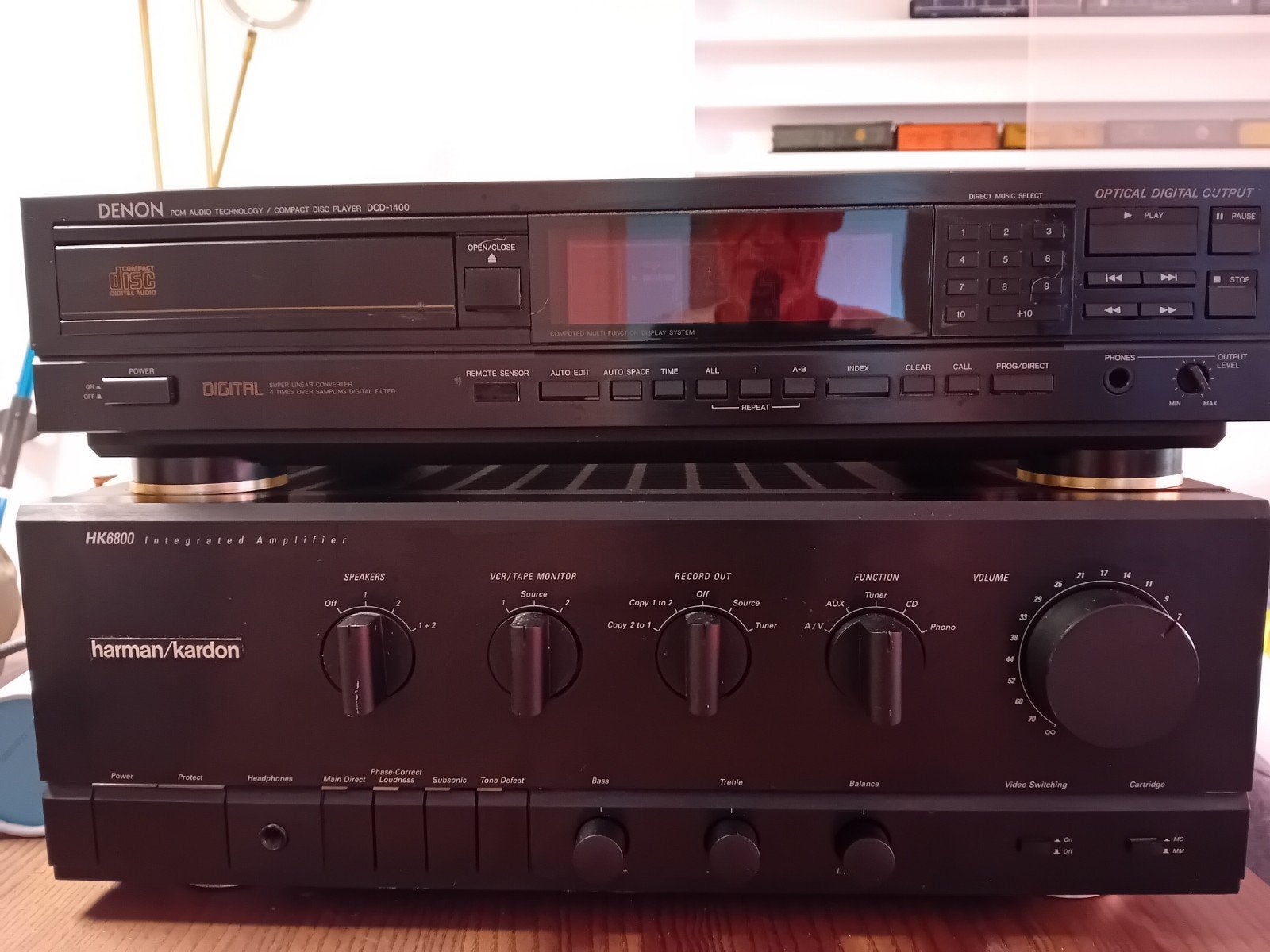 harman kardon HK6800 denon1400 kefQ7, Ophalen, 120 watt of meer, Denon
