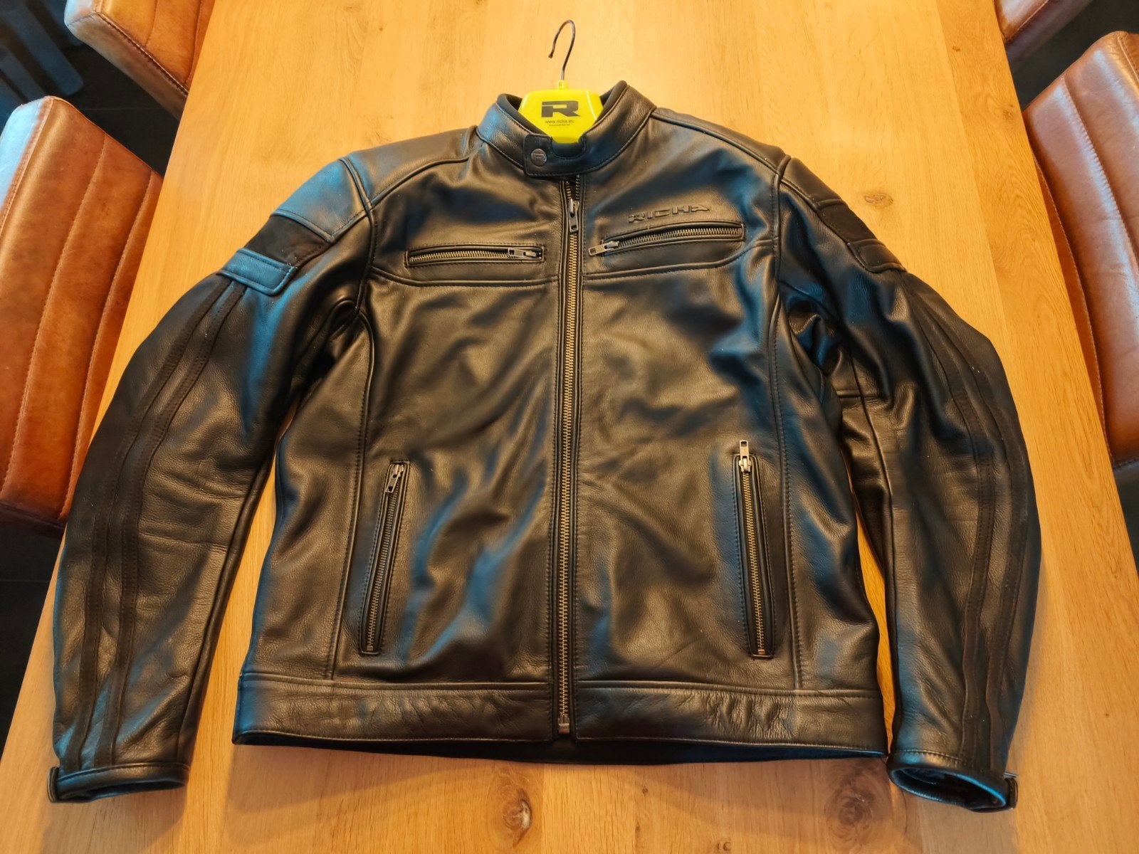 Richa Retro Racing 4 leren jas | m52 | 1x gedragen, Motoren, Kleding | Motorkleding, Heren, Jas | leer, Ophalen of Verzenden, Nieuw zonder kaartje