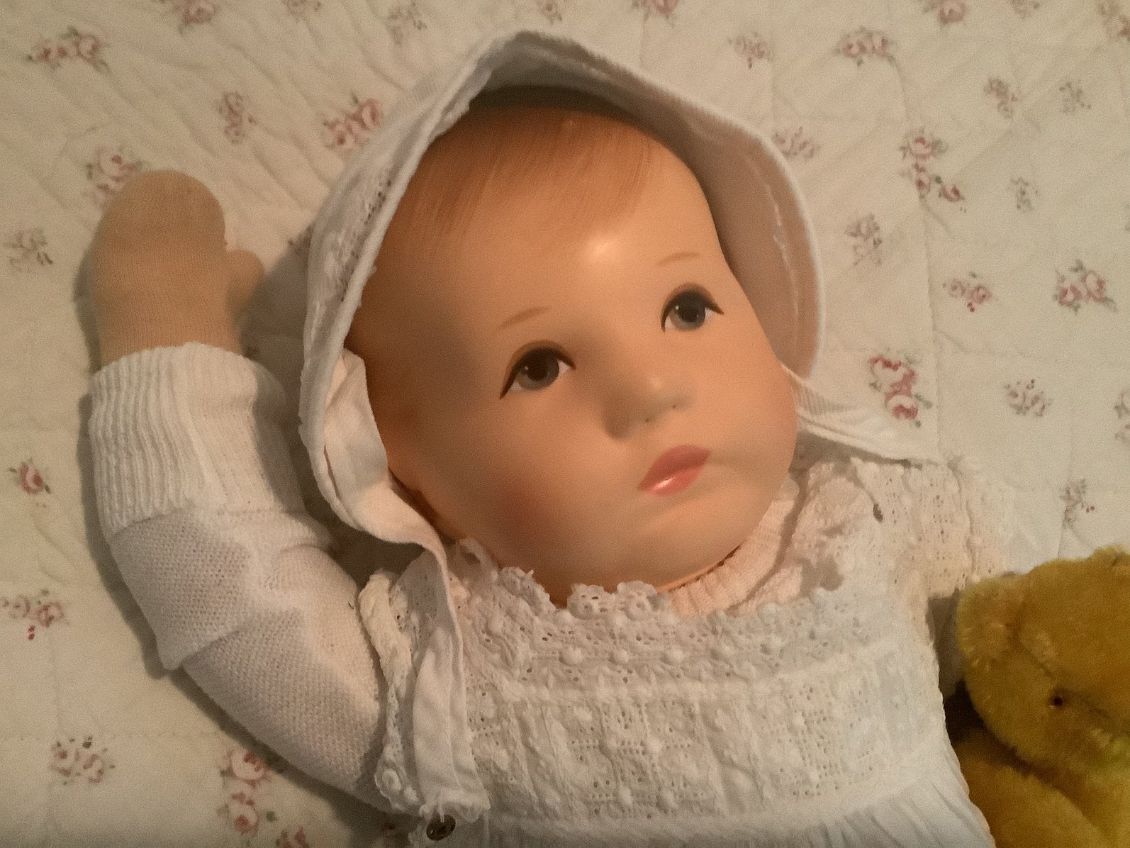 Kathe Kruse Traumerchen Leerbaby Stofkop 57 cm., Ophalen of Verzenden, Zo goed als nieuw, Pop