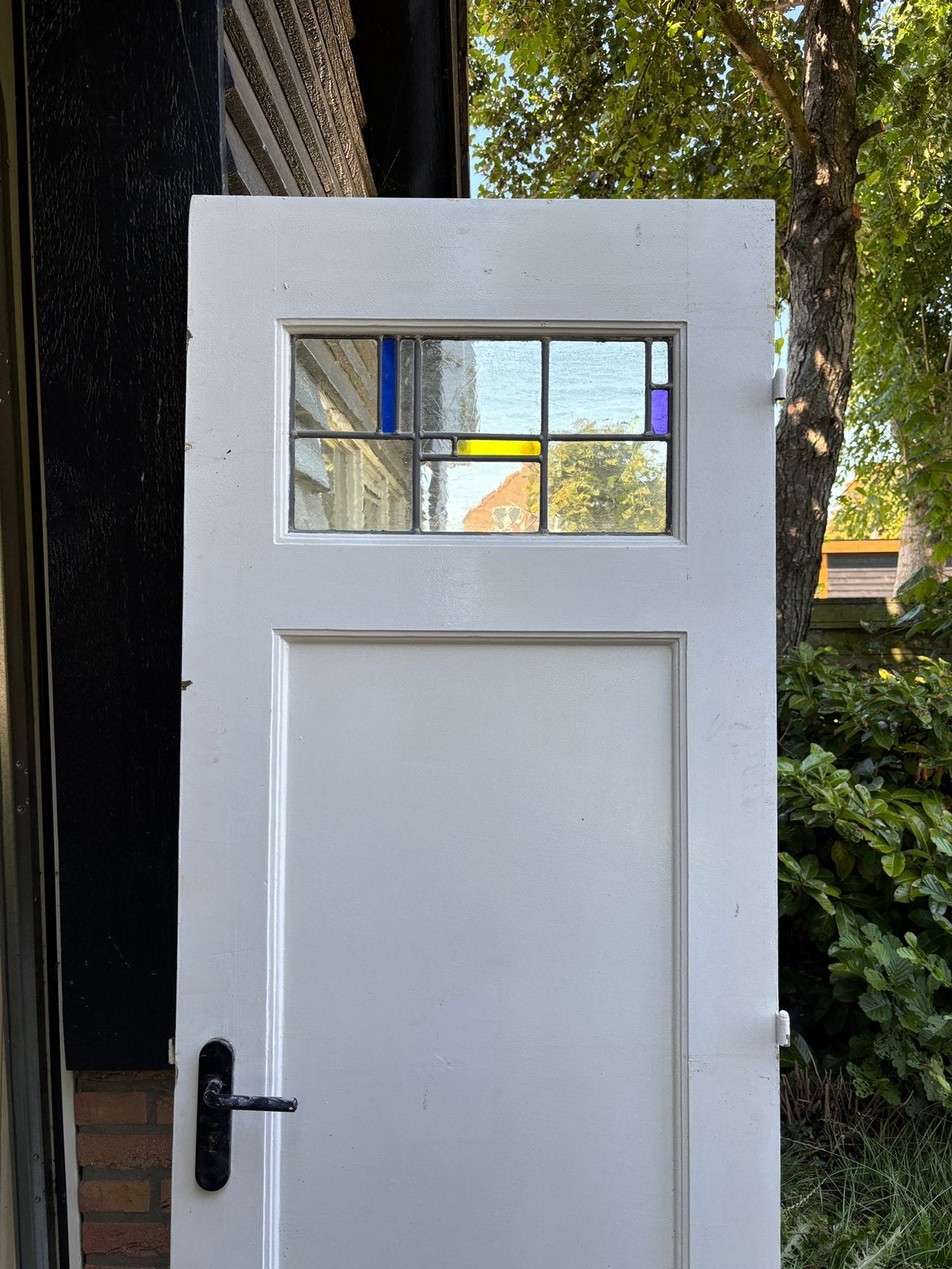 Glas in lood deuren, Binnendeur, Ophalen of Verzenden, 200 tot 215 cm, Glas