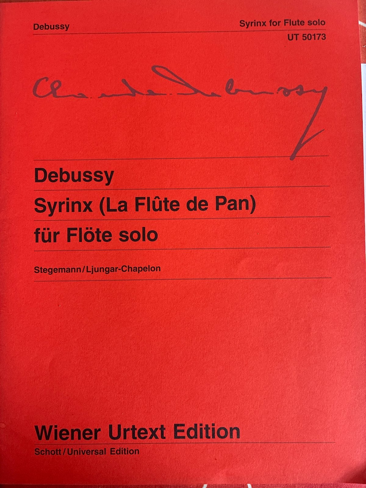 Debussy - Syrinx (La Flûte de Pan) voor fluit solo, Gebruikt, Klassiek, Dwarsfluit of Piccolo, Ophalen of Verzenden