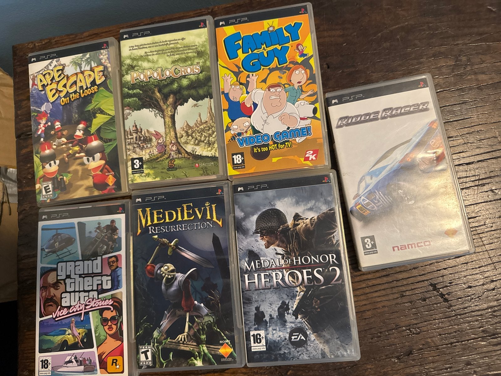 PSP Games Collectie: 7 Complete Spellen in één koop, Avontuur en Actie, Gebruikt, Verzenden, 1 speler