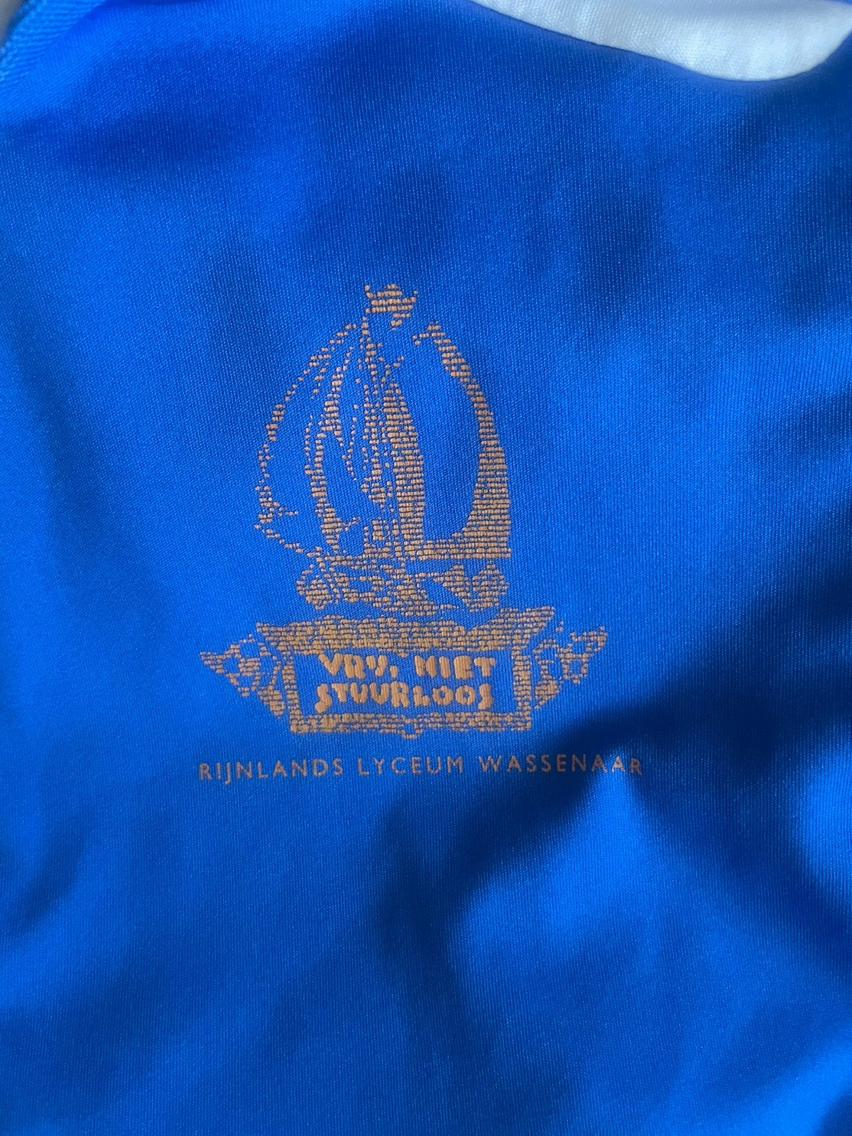 Rijnlands lyceum sport shirt, Ophalen of Verzenden, Zo goed als nieuw, Maat 38/40 (M), Blauw