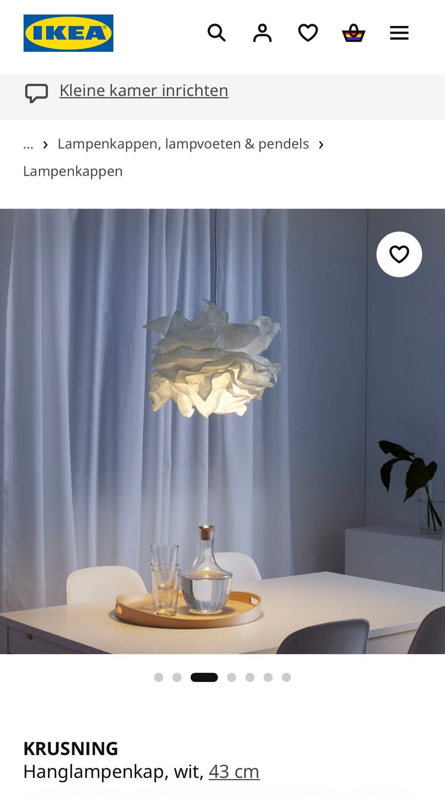 IKEA Krusning incl. Hemma pendel 2 stuks, Ophalen, Gebruikt, Kunststof, E27 (groot)