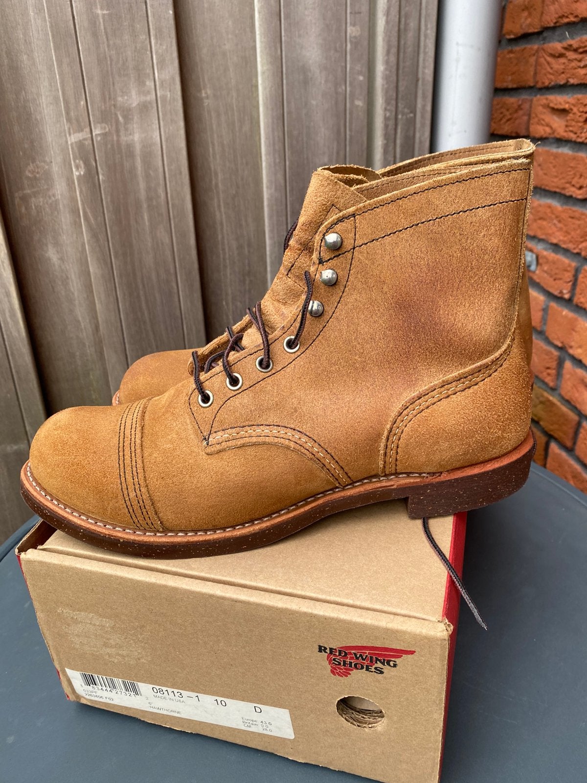 Red Wing 8113 Iron Ranger Hawthorne US10D/EU43, Bruin, Boots, Ophalen of Verzenden, Zo goed als nieuw