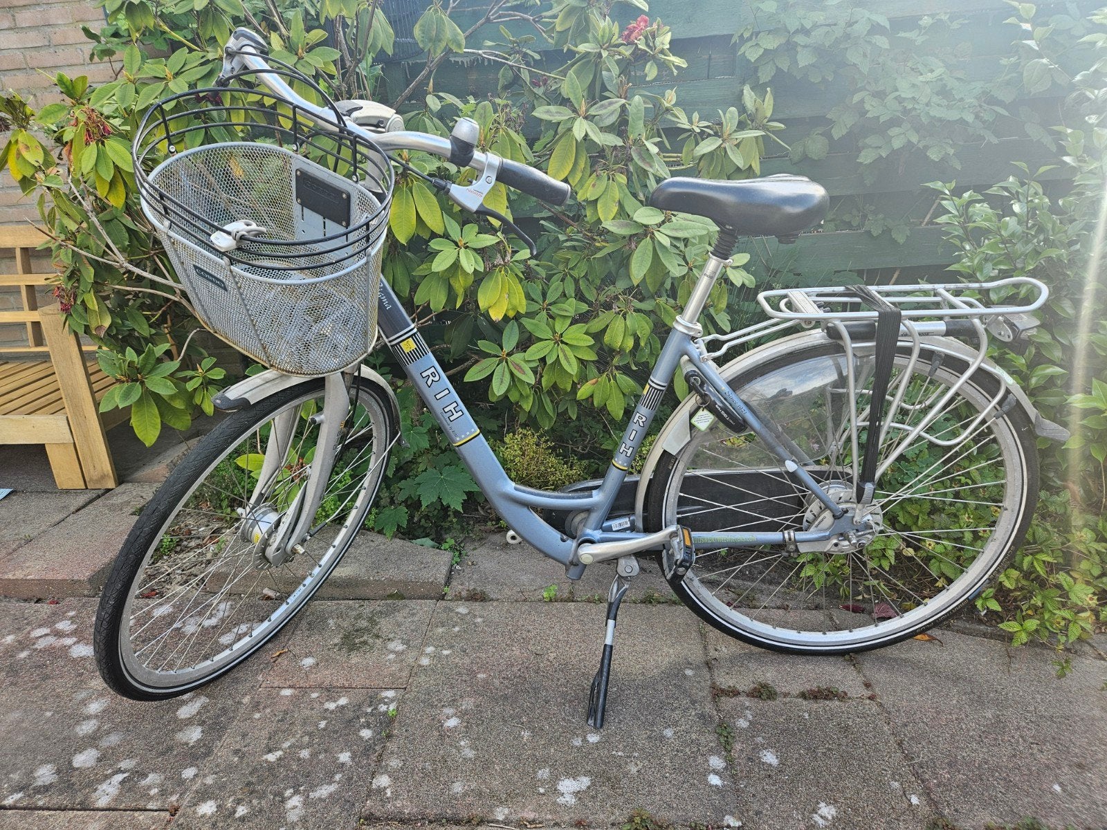 RIH Damesfiets met mand en bagagedrager, Gebruikt, Versnellingen, 50 tot 53 cm, Trommelrem
