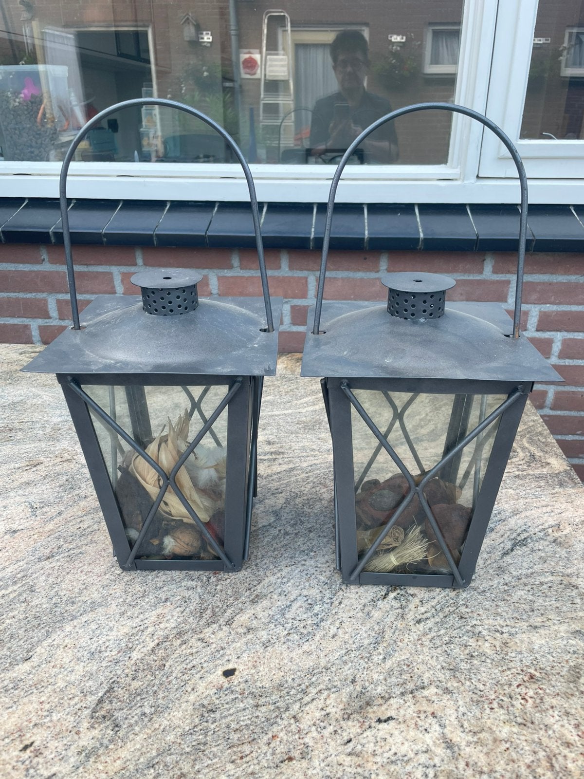 2. Lantaarn lampjes samen €7,50, Gebruikt, Staande lamp, Ophalen of Verzenden, Netvoeding