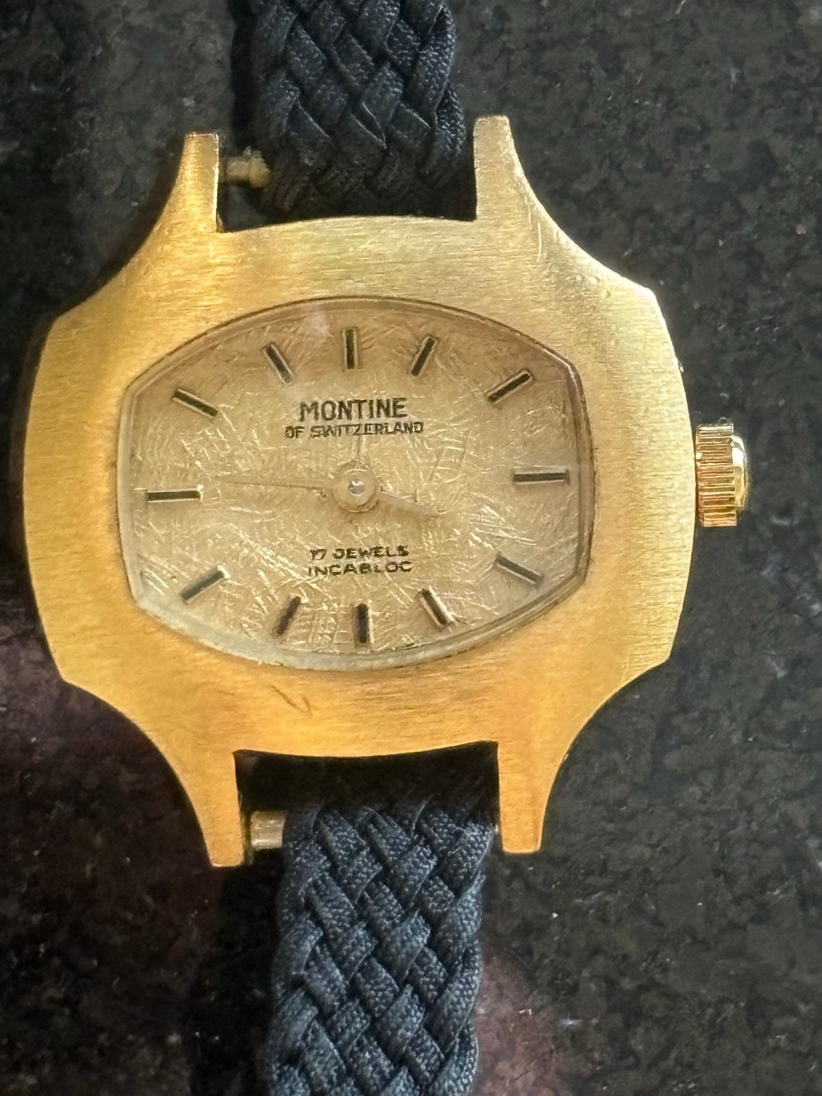 Montine of Switzerland Dames Polshorloge - Vintage Goudkleur, Overige merken, Overige materialen, Gebruikt, Polshorloge