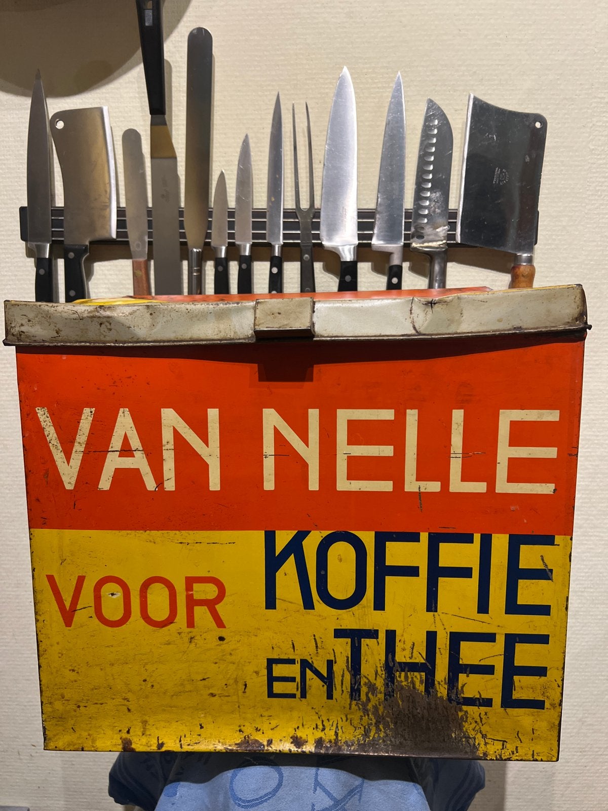 Vintage Van Nelle Koffie en Thee Winkel Trommel, Ophalen of Verzenden