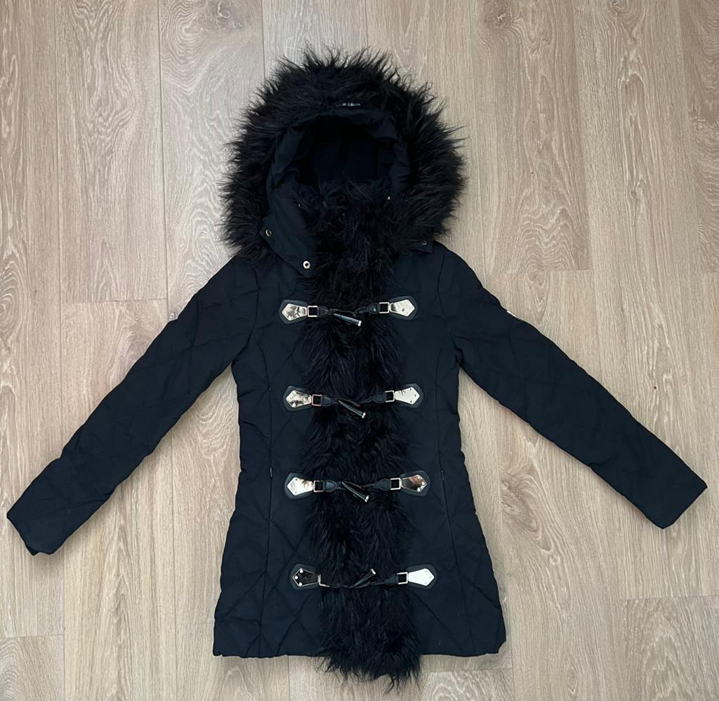 Glamorous winterjas zwart/goud maat S, Ophalen of Verzenden, Gedragen, Maat 36 (S), Zwart