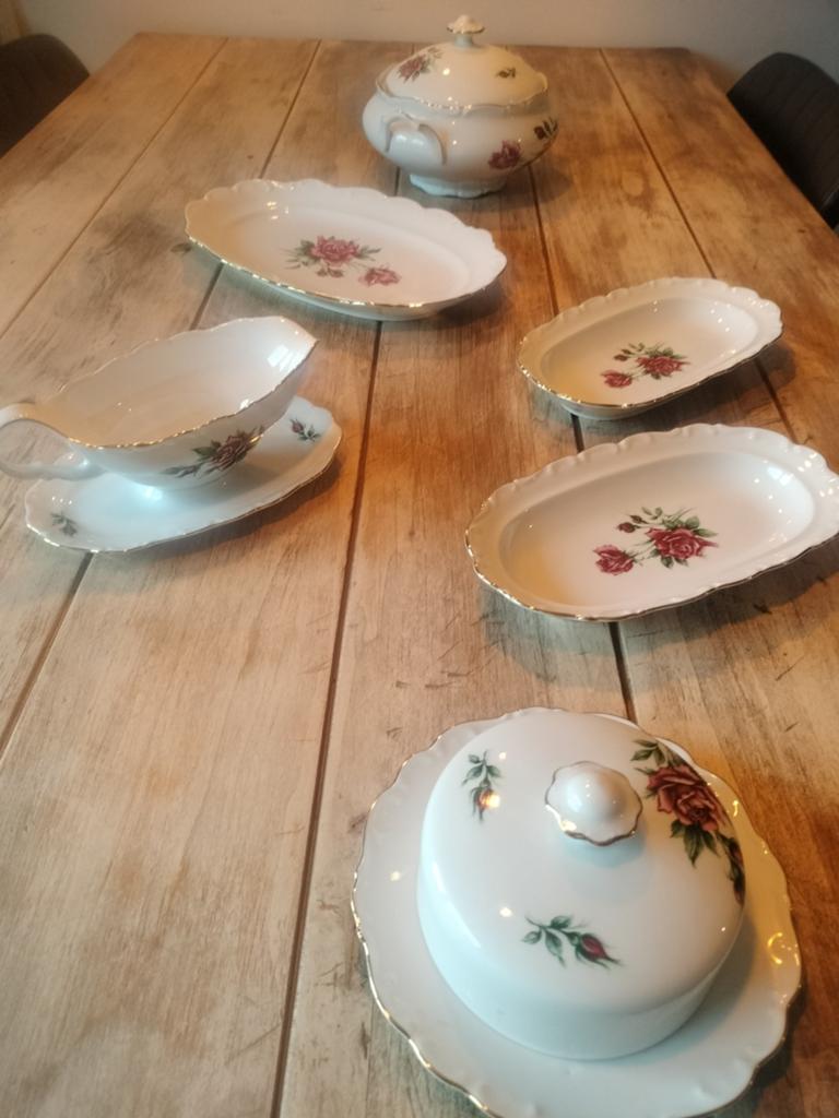 Schumann Arzberg Bavaria servies met rozen decor, Antiek en Kunst, Antiek | Porselein, Ophalen of Verzenden