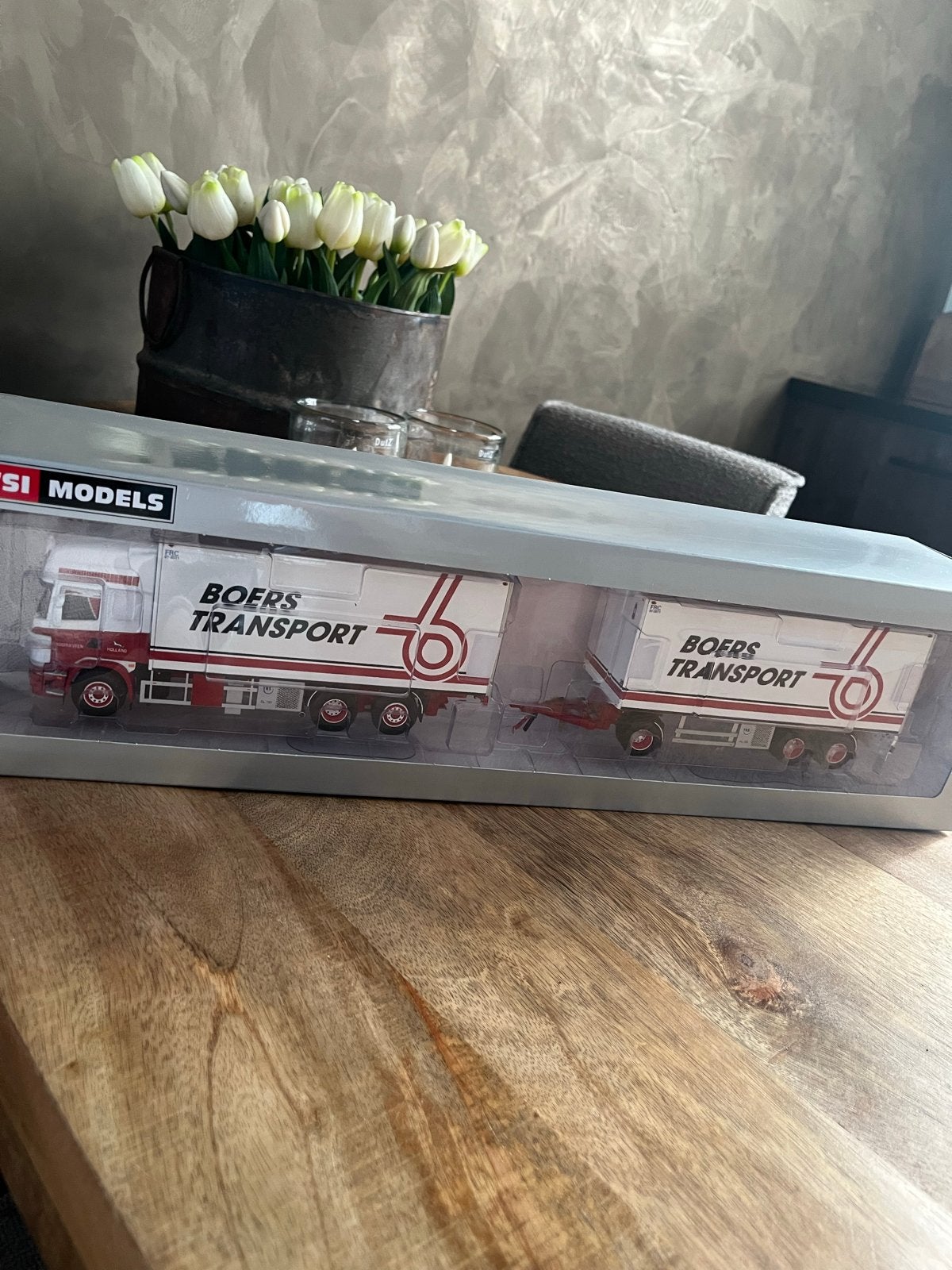 WSI Models Boers Transport Vrachtwagen met Oplegger, Ophalen, Nieuw, Bus of Vrachtwagen, Wsi