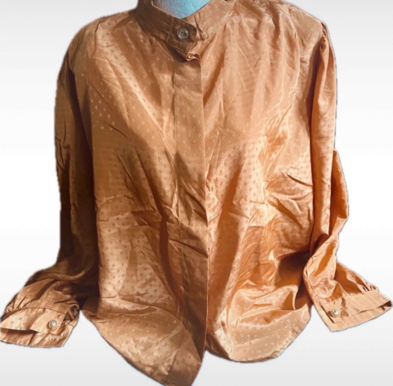 Vintage Blouse - Maat : 46, Kleding | Dames, Verzenden, Zo goed als nieuw, Maat 46/48 (XL) of groter, Oranje