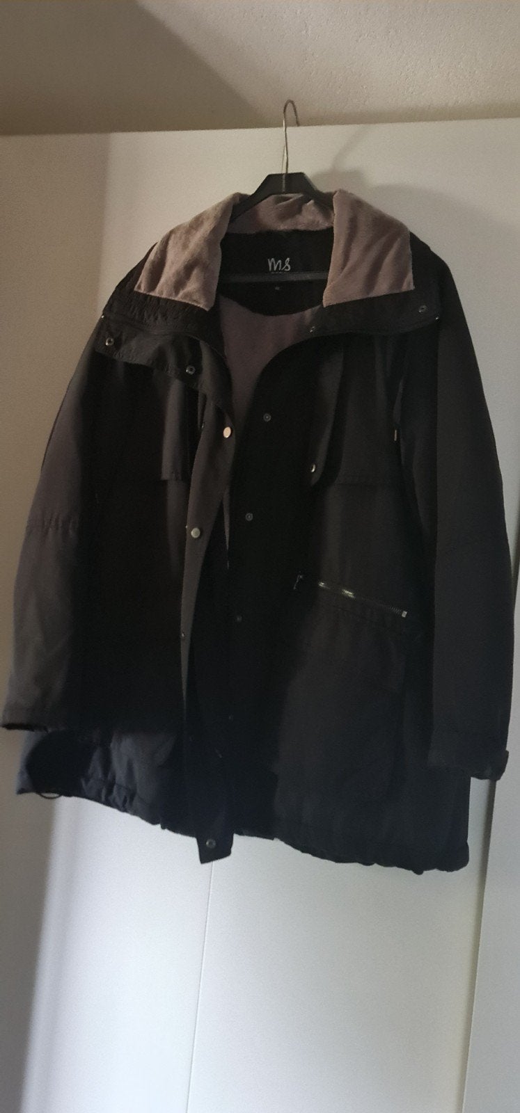 Zwarte jas van MS, Ophalen, Zwart, Maat 46/48 (XL) of groter, Nieuw