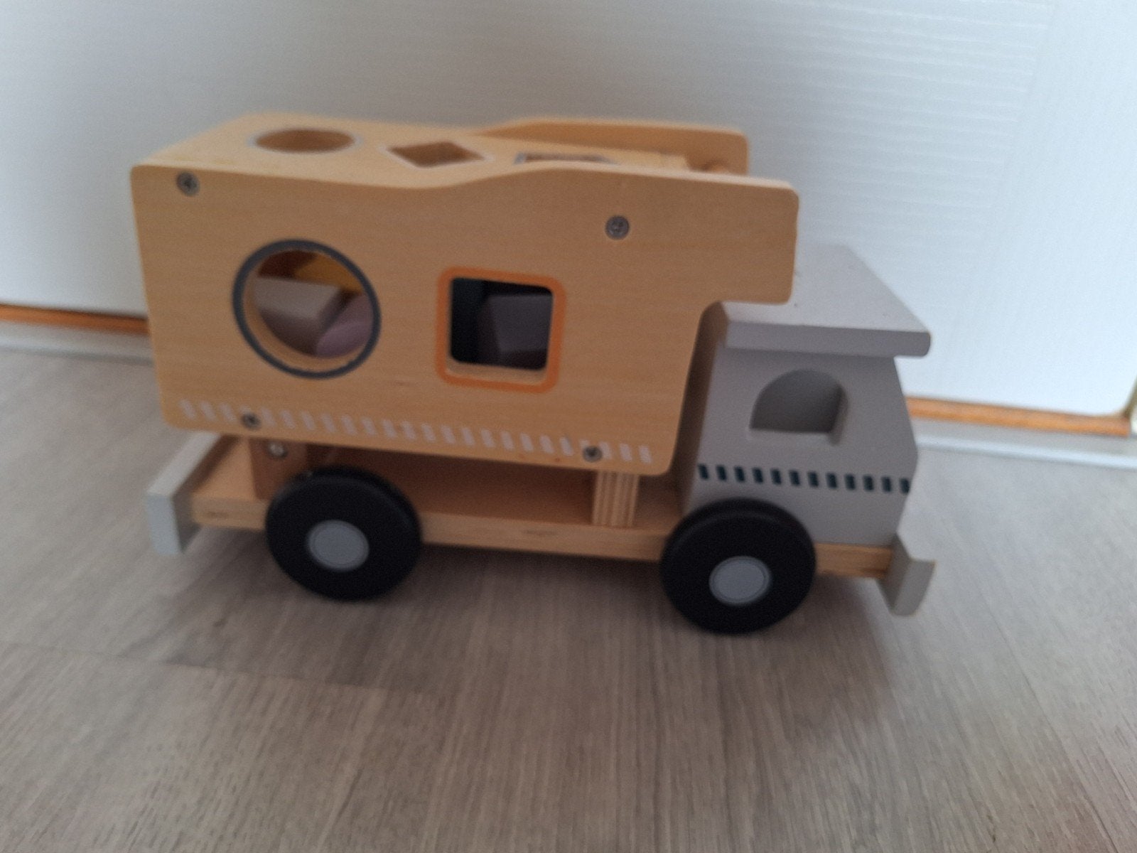 Houten Vormenstoof Vrachtwagen met Blokken, Kinderen en Baby's, Speelgoed | Houten speelgoed, Ophalen, Gebruikt, Overige typen