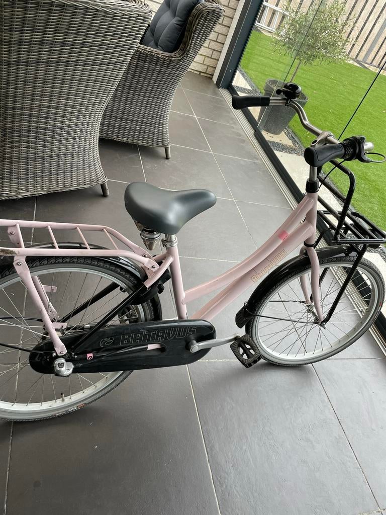 Batavus kinderfiets roze met voordrager, Fietsen en Brommers, Fietsen | Dames | Damesfietsen, Ophalen, Terugtraprem, Gebruikt
