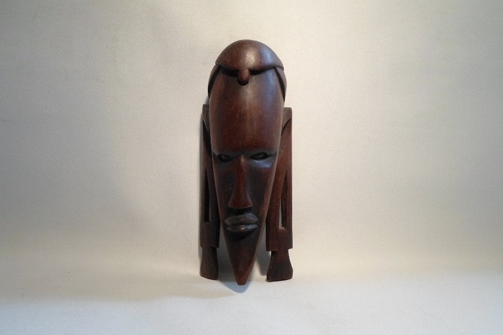 Afrikaans Masker Staand, Antiek en Kunst, Hout, Afrika, Handgemaakt, Ophalen of Verzenden
