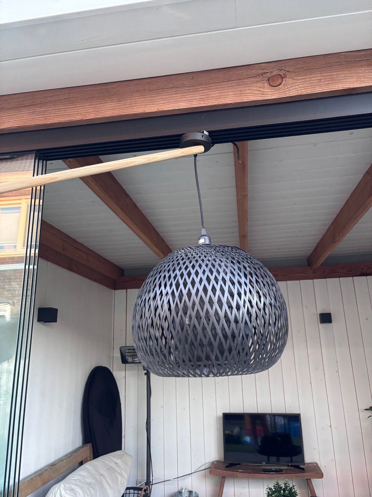 Super leuke zwaete lamp, Ophalen, Zo goed als nieuw