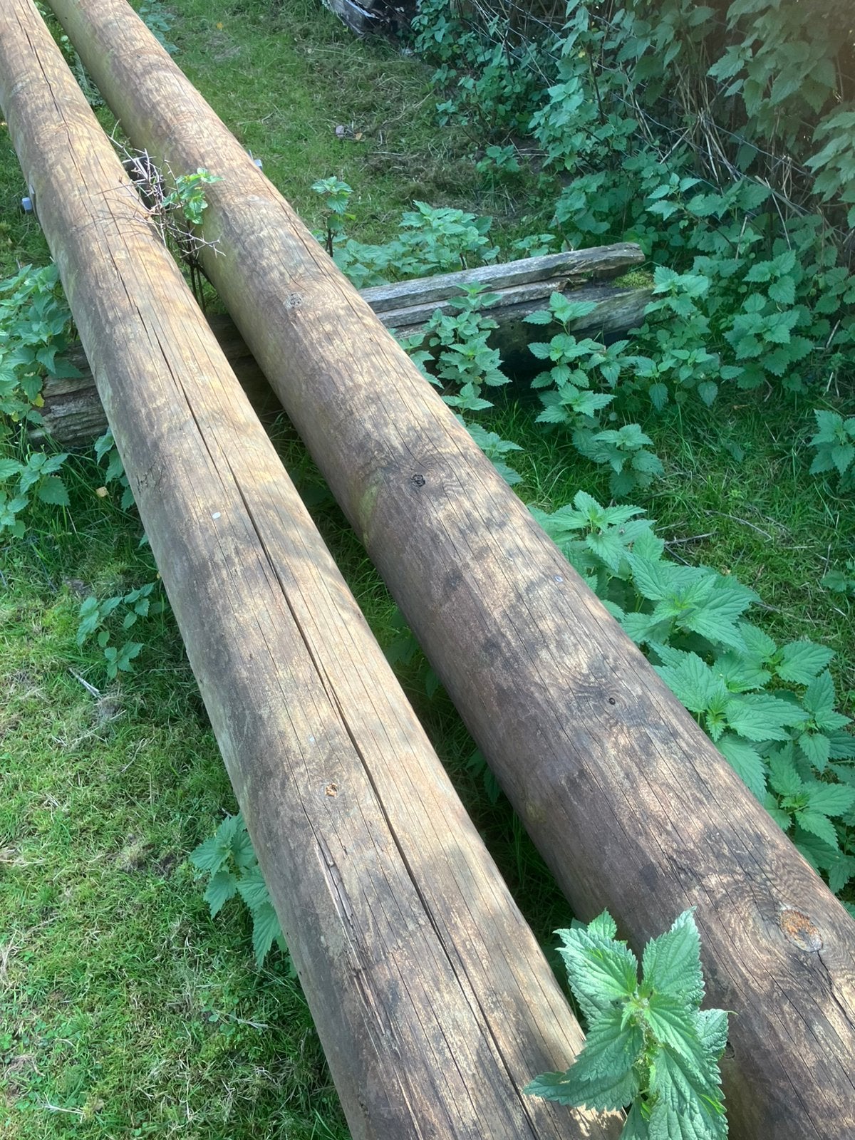 2 lichtmasten, Ophalen, Zo goed als nieuw, 250 cm of meer, Palen