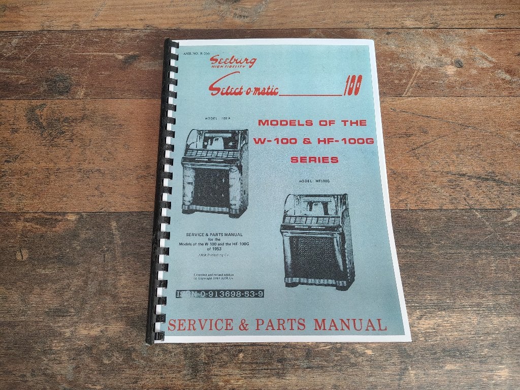 Service Manual: Seeburg j100/HF100R (1955) jukebox nieuw !!, Verzamelen, Automaten | Jukeboxen, Verzenden, Nieuw, 1950 tot 1960