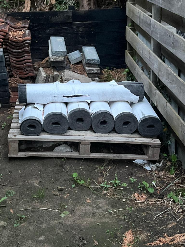 7 rollen dakleer, Overige materialen, Zwart, Nieuw, Ophalen of Verzenden