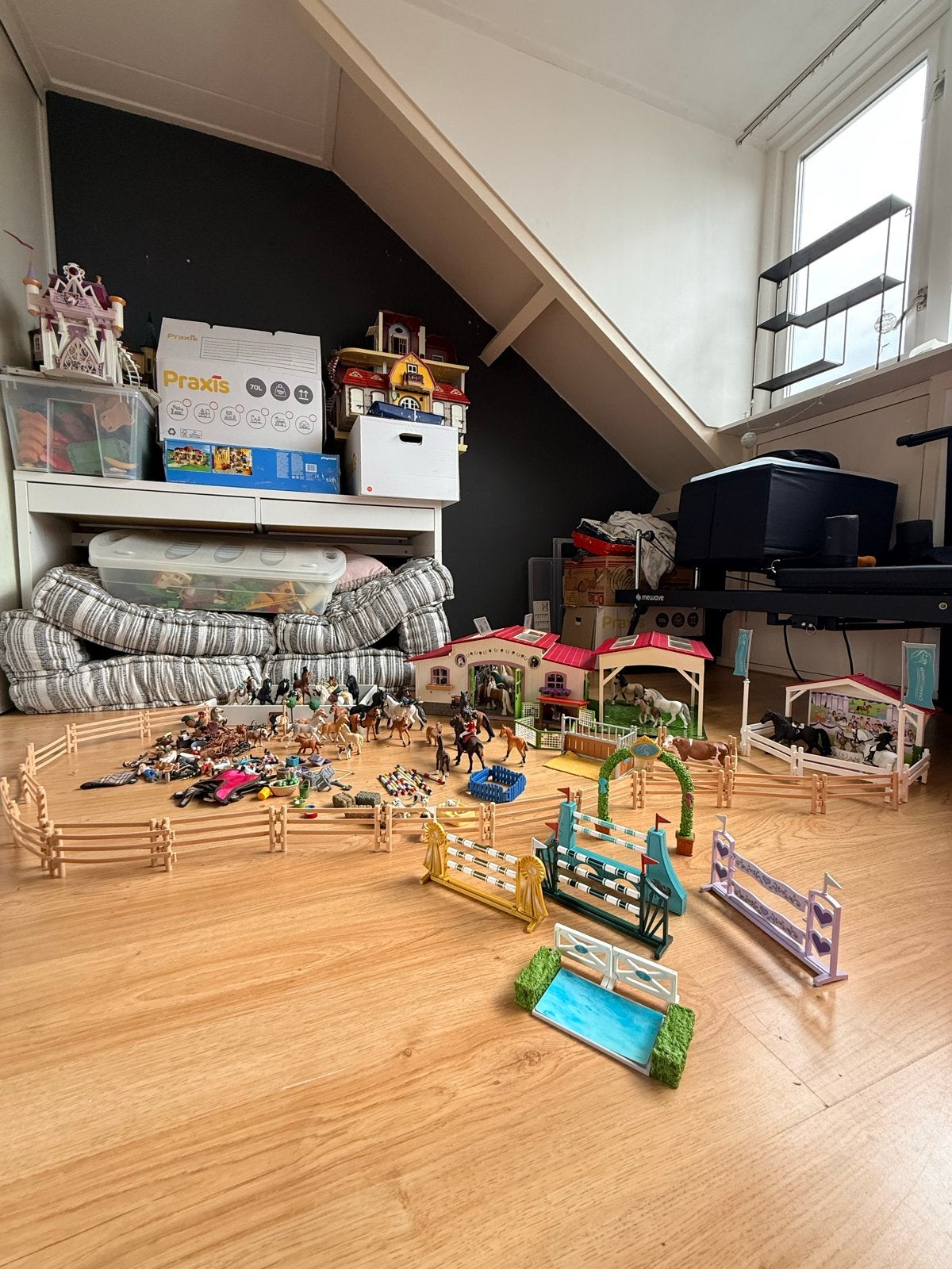 Grote Schleich paarden set met stallen en accessoires, Ophalen, Zo goed als nieuw, Jongen of Meisje