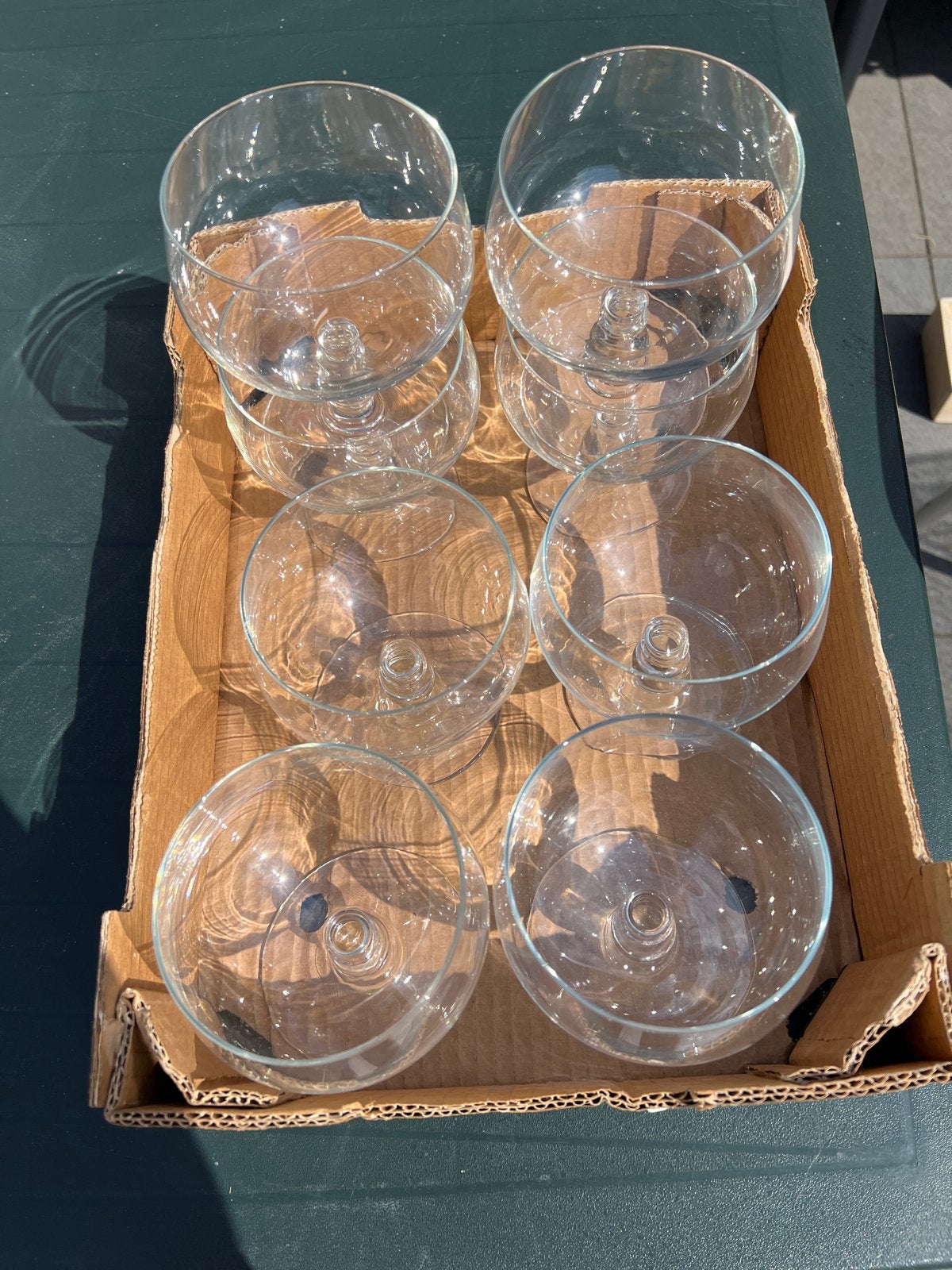 Set van 8 glazen ijscoupes, Glas of Glazen, Ophalen of Verzenden, Overige stijlen, Glas