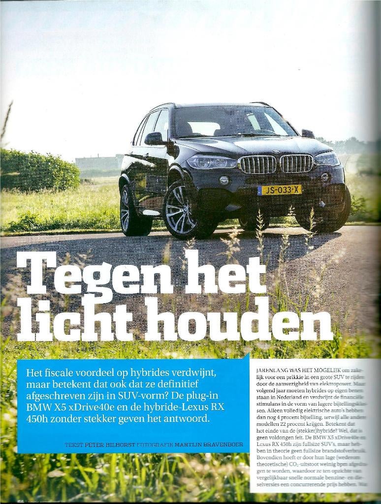 Autovisie dubbeltest BMW X5 versus Lexus RX 450h, Boeken, Ophalen of Verzenden, Gelezen, Overige merken