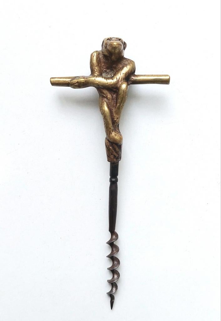 Oude Deense Messing Kurkentrekker Aap, Deens Design Bojesen, Antiek en Kunst, Verzenden