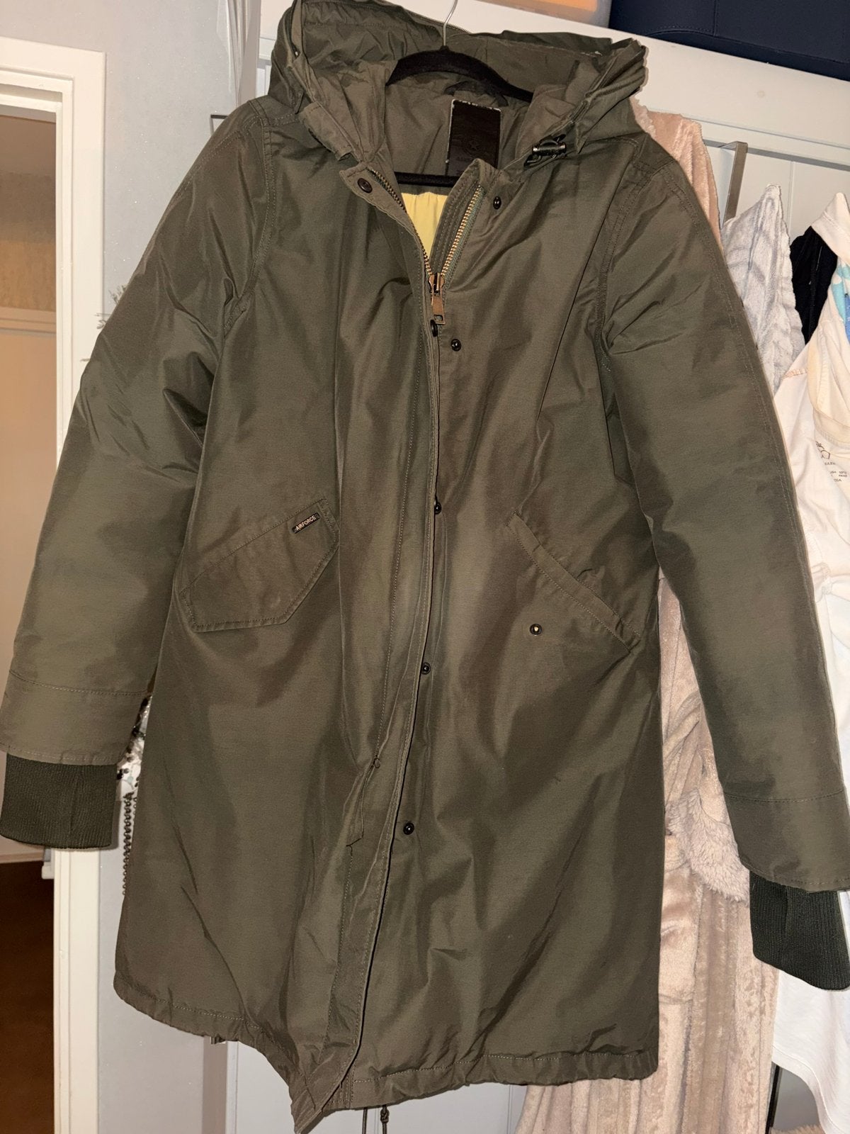 Airforce Fishtail Winterjas Groen Maat XL, Kleding | Dames, Ophalen of Verzenden, Gedragen, Groen
