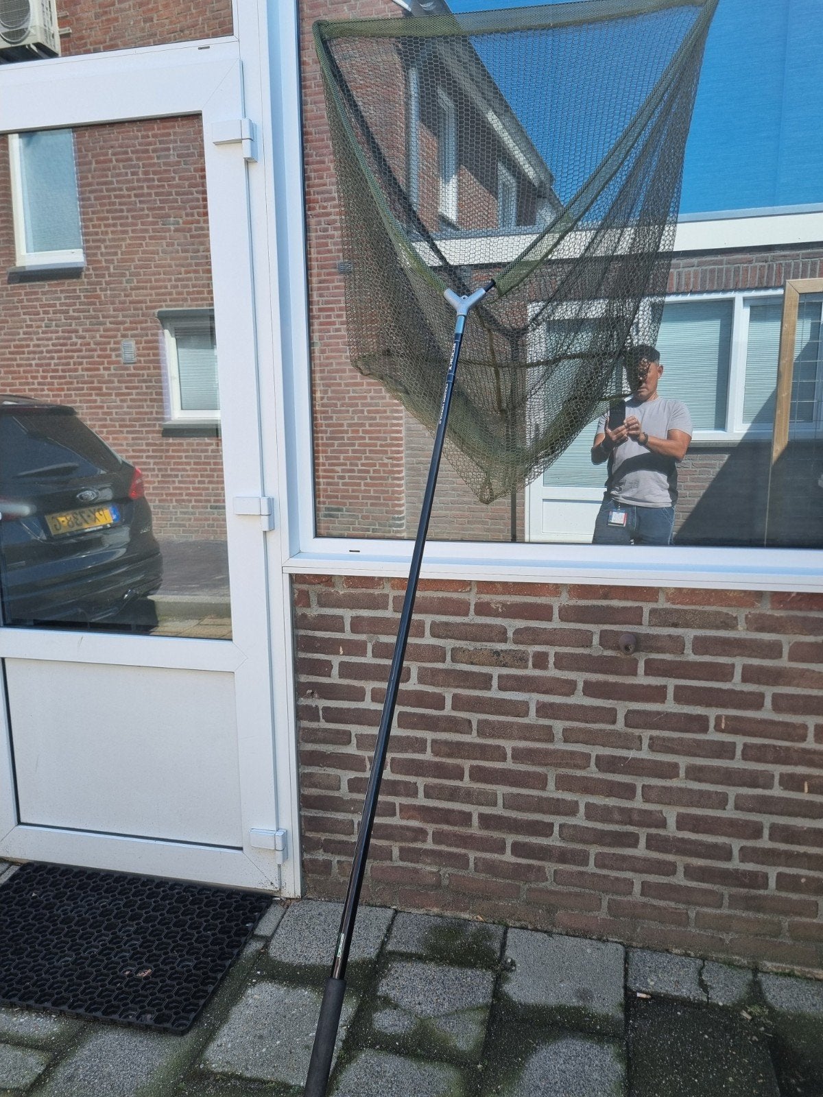 mooi landingsnet met steel en spreidblok, Ophalen, Zo goed als nieuw, Net of Fuik
