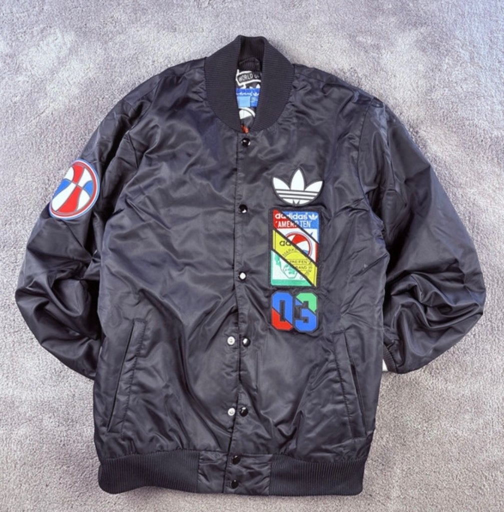 Adidas Originals Varsity-jas voor heren -Maat M, Maat 48/50 (M), Zwart, Ophalen of Verzenden, Zo goed als nieuw