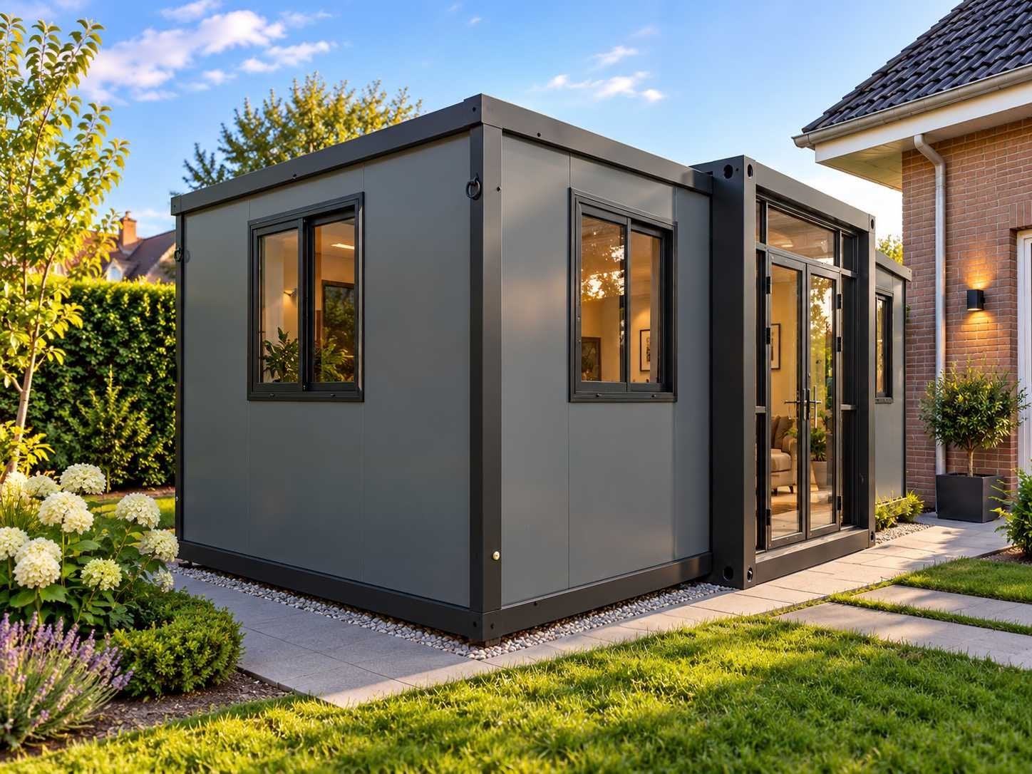 Rhino Houses 18 m2 slaapkamer, badkamer en keuken Tiny house