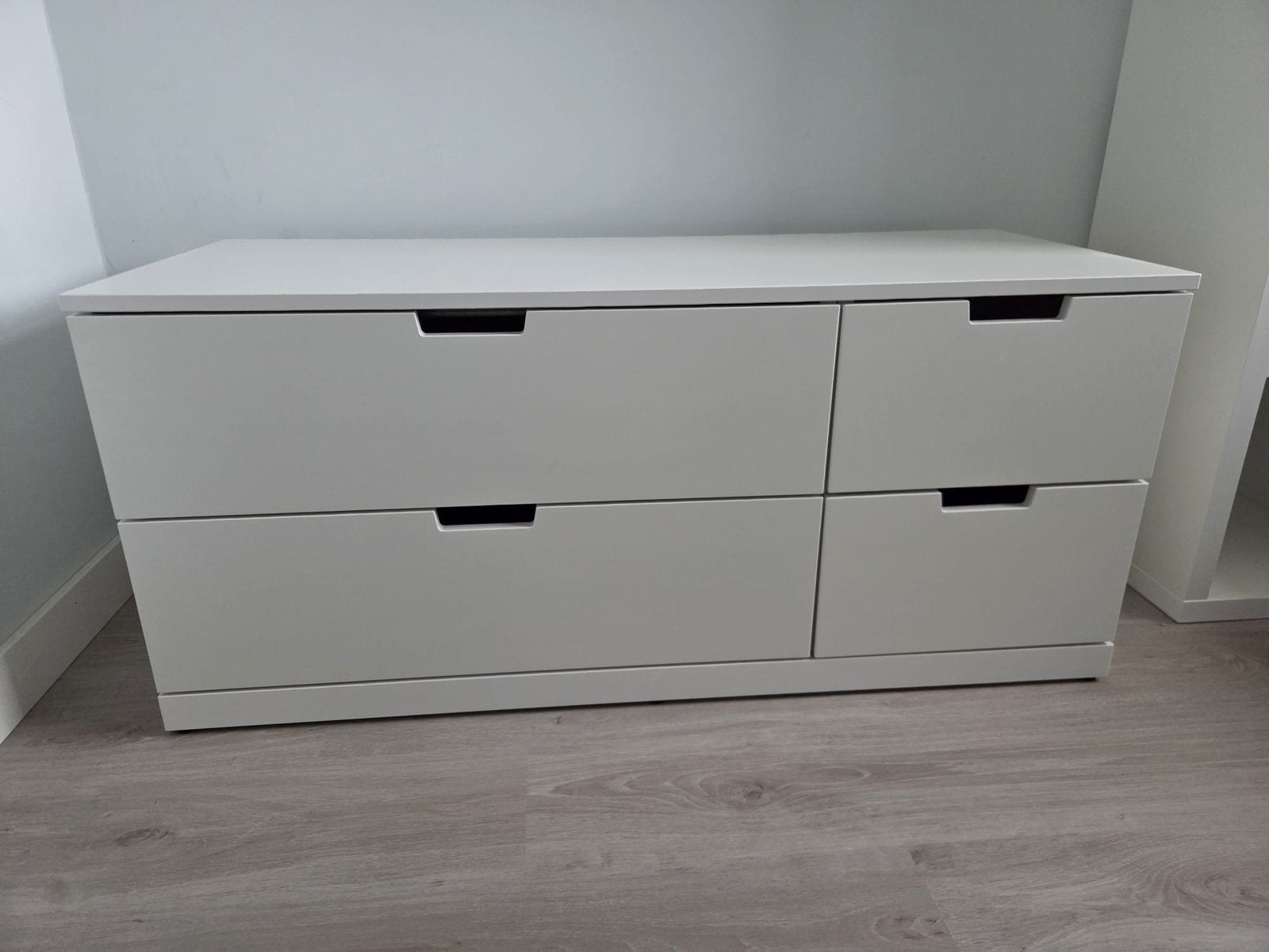 Witte Ikea nordli ladekast, Ophalen, 50 tot 100 cm, Zo goed als nieuw, 3 of 4 laden
