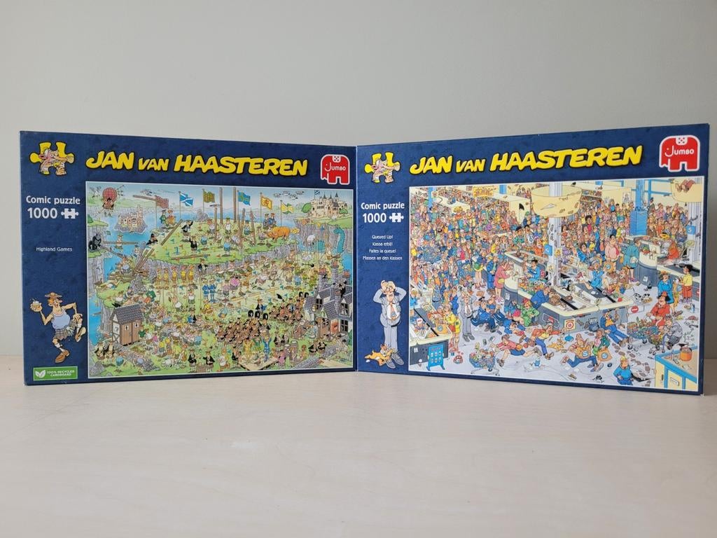 6 stuks Jan van Haasteren puzzels 1000 stukjes, Ophalen of Verzenden, 500 t/m 1500 stukjes, Gebruikt, Legpuzzel